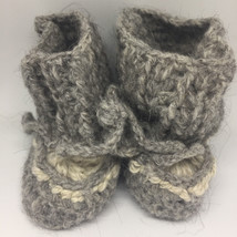 Knitted Alpaca Baby Shoes - Baby Booties, Baby Shower Gift, Knit Wool Cot Shoes - £25.57 GBP