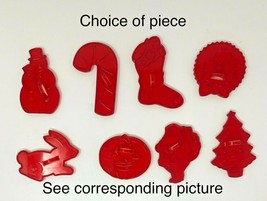 HRM VTG Design Plastic Red Cookie Cutter CHOICE Christmas Easter HalloweenCircus - £4.04 GBP+