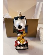 NIB Peanuts Snoopy plays saxophone He's Got Rhythm Kurt Adler Polonaise ornament - $99.99