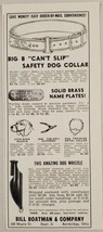 1960 Print Ad Bill Boatman Dog Safety Collars,Whistles,Muzzles Bainbridg... - £7.41 GBP