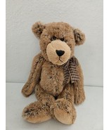 Ganz Edward Teddy Bear H11154 Plush Stuffed Animal Tan Brown Plaid Bow - $34.53