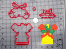 Christmas - Bell With Holly and Bow 266-E256 Cookie Cutter Set - £5.11 GBP+
