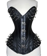 Real Leather Corset Best Quality SteamPunk Clasp Spike Corset - £87.59 GBP