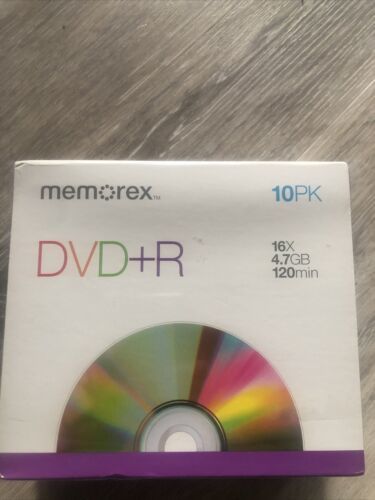 Primary image for MEMOREX DVD-R 10PK 16X 4.7 GB 120 Min  NEW Sealed .