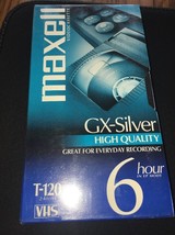 Maxell T-120 VHS GX-Silver 120 High Quality Video Tape • Brand New Sealed - £6.23 GBP