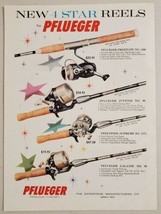 1961 Print Ad Pflueger Fishing Reels 4 Star Models Shown Enterprise Mfg Akron,OH - £18.08 GBP