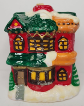 Vintage Christmas House Candle 3.75&quot; SKU H184 - £15.94 GBP