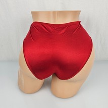 Victoria&#39;s Secret VTG No Show Hiphugger Shiny Satin Panties Silky Red L Large 7 - £31.64 GBP