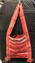 Vintage Bag Tote Crossbody Purse Retro Hobo Hippie Boho 14”x13” - £7.75 GBP