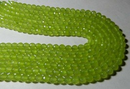 Teñido Limón Color Natural Jade Círculo Facetado Bolas Cuentas 6MM Tamaño AAA - £72.52 GBP