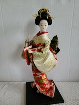 Beautiful VTG Japanese Kimono Doll Kabuki Statue Geisha Figurine Home Decor EUC - £14.38 GBP