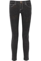 NWT Current/Elliott The Ankle Skinny in OD Overdye Black Tribal Print Jeans 26 - £24.74 GBP