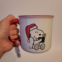 Peanuts Snoopy &amp; Woodstock Christmas Holiday 21 oz Mug 2021 NWT - $15.88