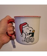 Peanuts Snoopy &amp; Woodstock Christmas Holiday 21 oz Mug 2021 NWT - £12.48 GBP