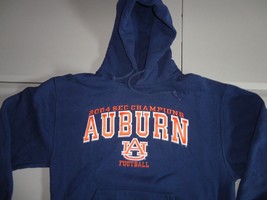 Vtg 2004 Auburn Tigers Russell Athletic SEWN NCAA Hooded Sweatshirt Adul... - $38.56