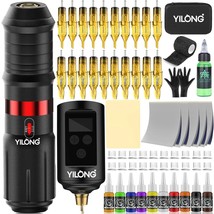 Professional Tattoo Wireless Machine Kit, Complete Tattoo Kit, Needles &amp;... - $41.70