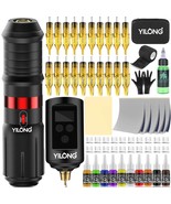 Professional Tattoo Wireless Machine Kit, Complete Tattoo Kit, Needles &amp;... - $41.70