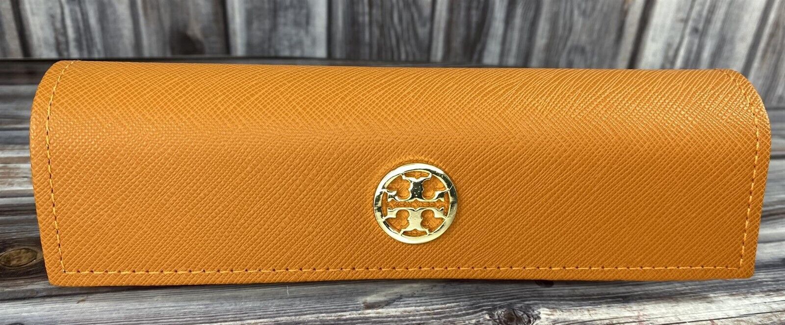 Tory Burch Sunglasses Glasses Orange Felt-Lined Magnetic Close Case - Nice - $9.74