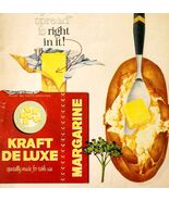 1960 Kraft Deluxe Margarine Advertisement Butter Substitute Foods DWJJ5 - $553.22 MXN