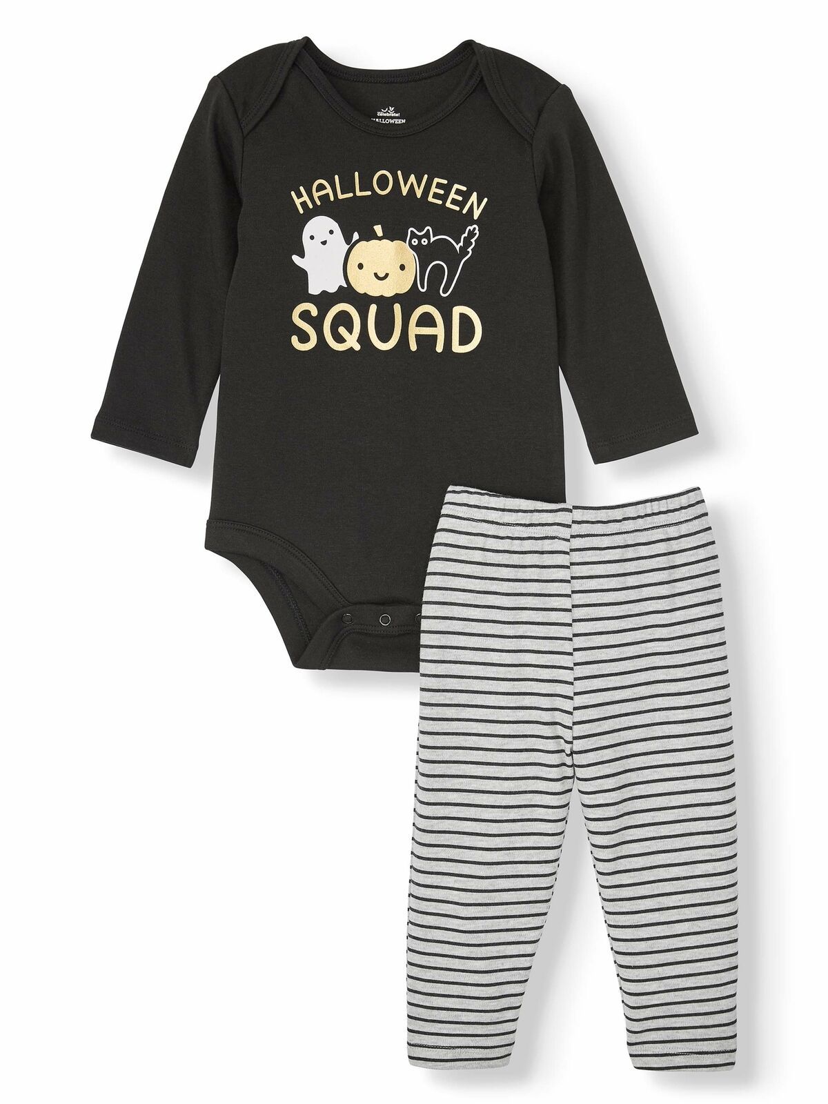 Halloween Long Sleeve Bodysuit and Pants, 2pc Outfit Set Baby Girls Size 3-6M Item image 2