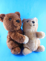 Vintage 1983 Dakin Teddy Bear Plush Toy couple hugging 10 &amp; 11&quot; - £11.65 GBP