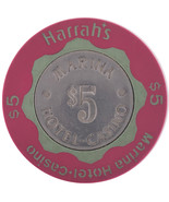 Harrah&#39;s marina hotel &amp; casino Poker Chips $5.00 239268 - $130.58 MXN