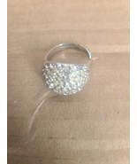 Women&#39;s Silvertone with Rhinestones Ring ^ - $27.34 CAD