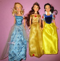 Disney Simba Doll Lot Snow White Cinderella Belle Beauty Dressed European Dolls - £27.52 GBP