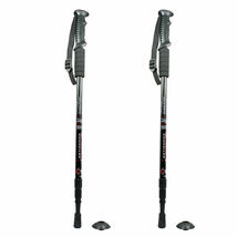Pair of 2 Trekking Walking Hiking Sticks Anti-shock Adjustable Alpenstock Poles - £28.04 GBP
