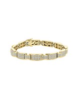 9.90 Ct Round Moissaite 14K Yellow Gold Plated Men&#39;s Link Tennis Bracele... - €710,58 EUR