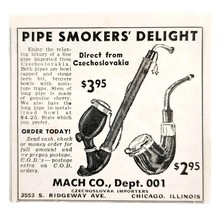 1948 Mach Company Pipe Smoker&#39;s Delight Advertisement Tobacco Smoking E2J2 - $375.29 MXN