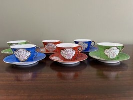 Vintage Demitasse Coffee Tea Mugs Cups | Expresso &amp; Turkish Set of 6 - £74.34 GBP
