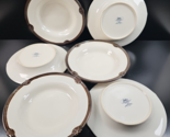 6 Certified International Embassy Ivory Rim Soup Bowls Set Karidesign Di... - $98.67
