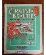 Virginia Beauties March and Two Step 1903 Sheet Music for Piano by W C P... - £11.67 GBP