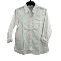 Croft &amp; Barrow White Button Down Long Sleeve Top Size Small New - £14.69 GBP