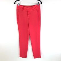 Rag &amp; Bone Womens Red Wide Waistband Zip Pocket Flat Front Trouser Pants... - £18.92 GBP