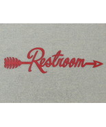 16&quot; Red WOODEN RESTROOM ARROW Right POINTING SIGN  - $19.95