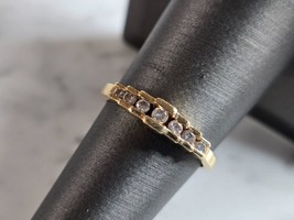 Womens Vintage Estate 14K Yellow Gold Diamond Ring, 2.8g E7391 - £314.51 GBP