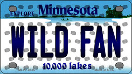 Wild Fan Minnesota Novelty Mini Metal License Plate Tag - £11.54 GBP