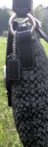 Coach Soho Buckle Jacquard Signature &quot;C&quot; Flap Crossbody Black/Gray Handb... - $33.00