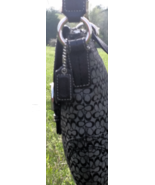 Coach Soho Buckle Jacquard Signature &quot;C&quot; Flap Crossbody Black/Gray Handb... - $33.00