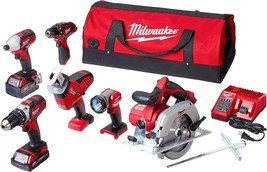 A 5-Tool Lithium-Ion Cordless Combo Kit From Milwaukee, Model Number M18. - $649.94