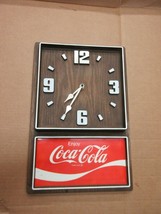 Vintage Enjoy Coke Hanging Wall Clock Sign Advertisement  B10 - £140.98 GBP
