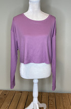 abound NWOT women’s ribbed crop Top  shirt size L pink J10 - £7.81 GBP