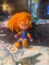 MATTEL INC HALLMARK Rainbow Brite Stuffed Doll Plastic Head SMALL 1983 - £16.03 GBP