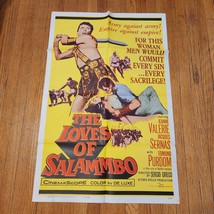 The Loves of Salammbo 1962 Original Vintage Movie Poster One Sheet NSS 62/406 - £38.69 GBP