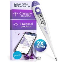 Digital Basal Body Thermometer 1 100th Degree High Quick 60 Sec Reading Memory R - £19.25 GBP