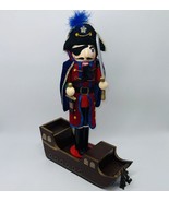 Vintage Pier One Imports Pirate In Pirate Ship Nutcracker Wooden 16&quot; Chr... - £60.85 GBP