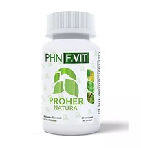 PROHER NATURA PHN Figura F VIT 100% NATURAL QUEMADOR DE GRASA!! 90 Casules - $24.00