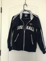 Australia Men&#39;s Track Jacket Full Zip Collared Pockets Size Small Blue &amp;... - $38.87